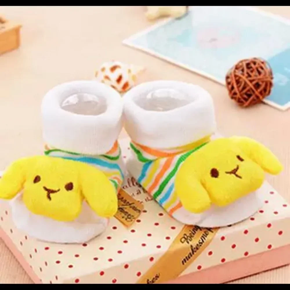 Cute‎ Anti-Slip Infant Socks Size 0-16 mos, 4 pair